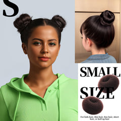 Teenitor medium donut side view showing shape for stable bun volume