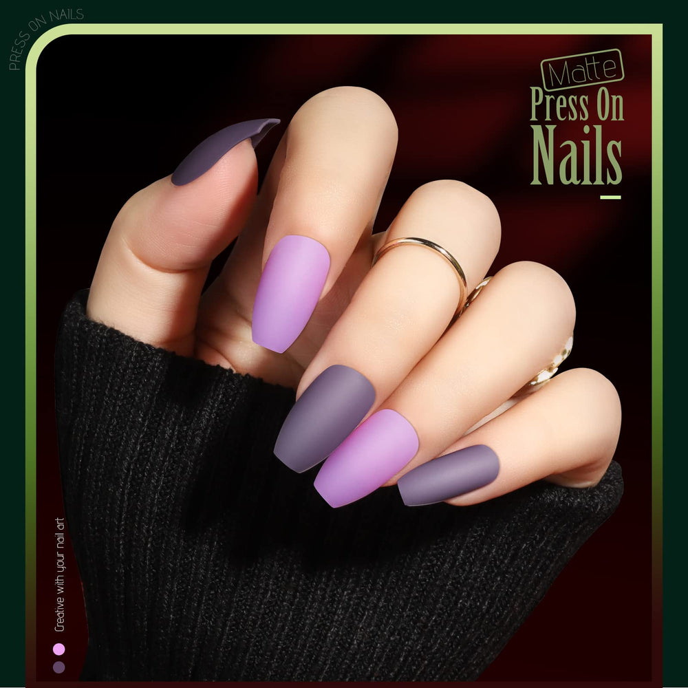 Teenitor nail tips close-up showing coffin shape and solid finish for durability