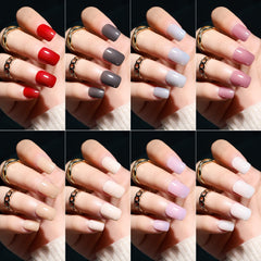 Teenitor nails in hand during application demonstrating quick at-home use