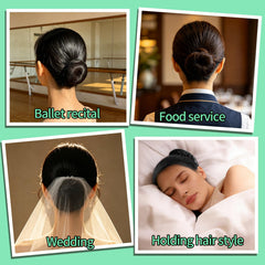 Teenitor hair net securing a ballerina bun for long-lasting hold