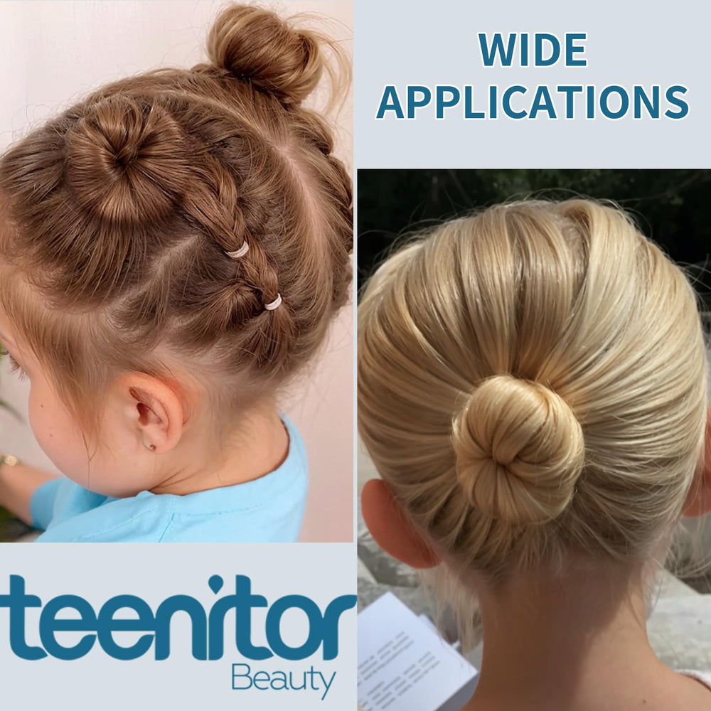 Teenitor four neutral donut colors flat lay to match natural hair tones