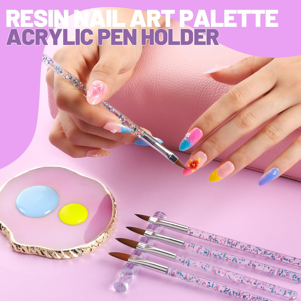 Teenitor resin palette with mixed colors for effortless color blending and cleanup