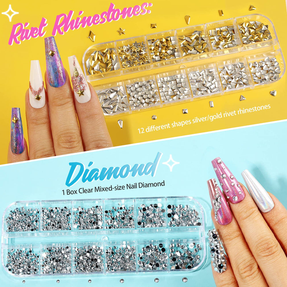 Teenitor rhinestones close-up highlighting multi-size sparkle and gem clarity benefit