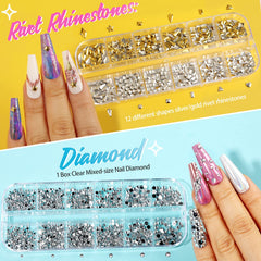 Teenitor rhinestones close-up highlighting multi-size sparkle and gem clarity benefit