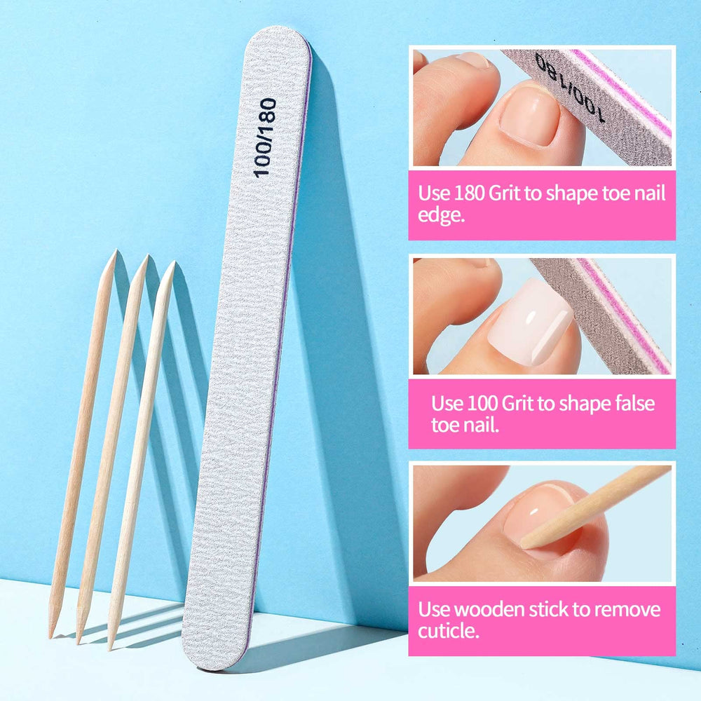 Teenitor toe tips next to a ruler for clear size and fit comparison