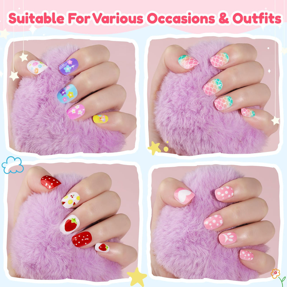 Teenitor size sheet with 12 nail widths for precise fit and comfort