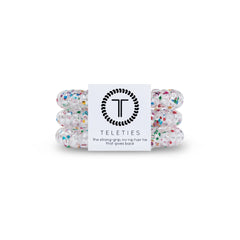 teleties front packaging showing colorful three-pack and secure hold