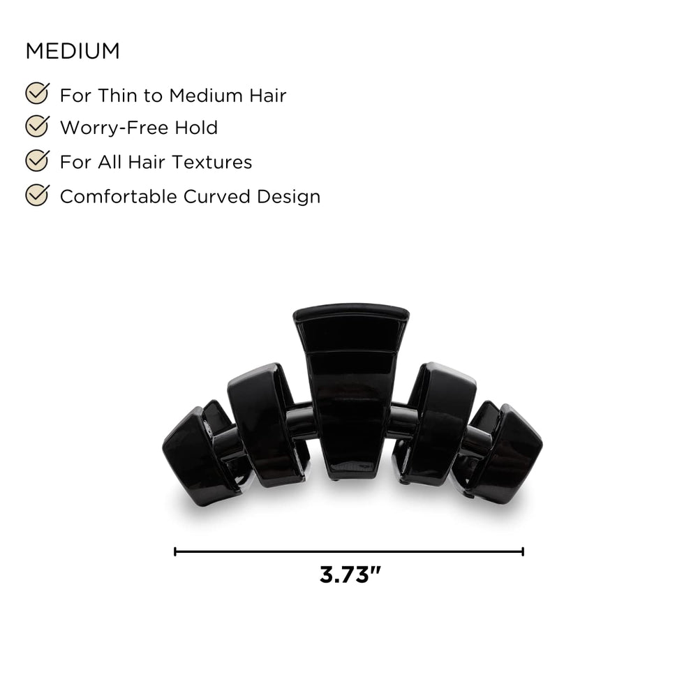 TELETIES curved profile highlighting comfortable fit along the head