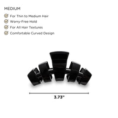 TELETIES curved profile highlighting comfortable fit along the head
