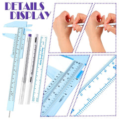 Teling paper rulers fanned out showing disposable templates and hygiene benefit