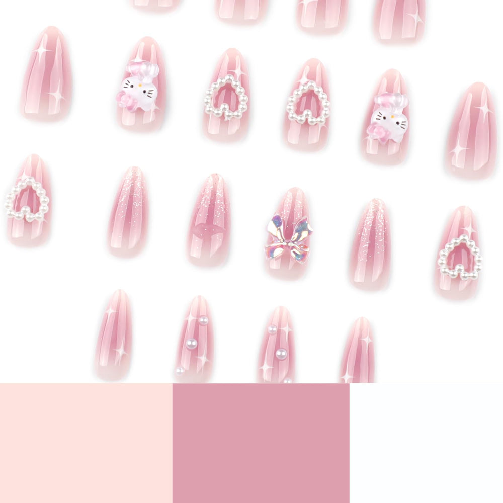 Temote manicure tools and adhesive stickers included for quick at-home application