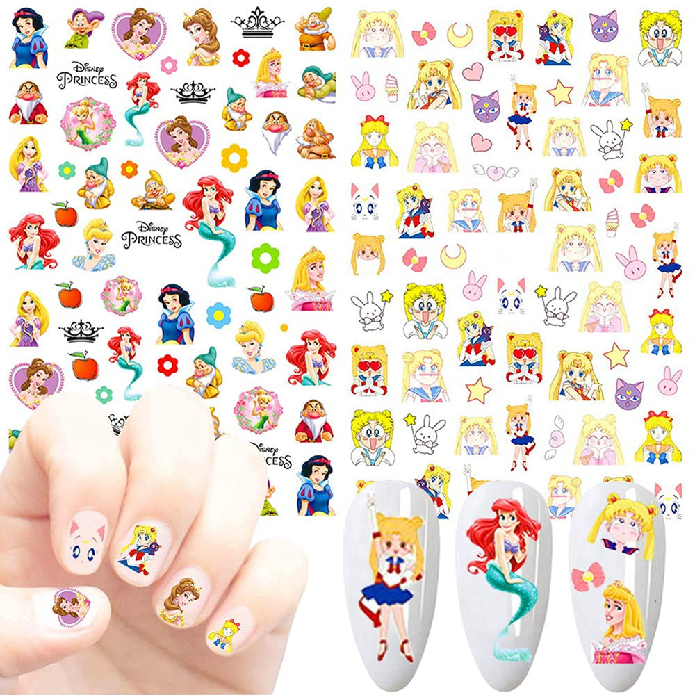 Temote stickers applied on nails in use showing finished design and instant style boost