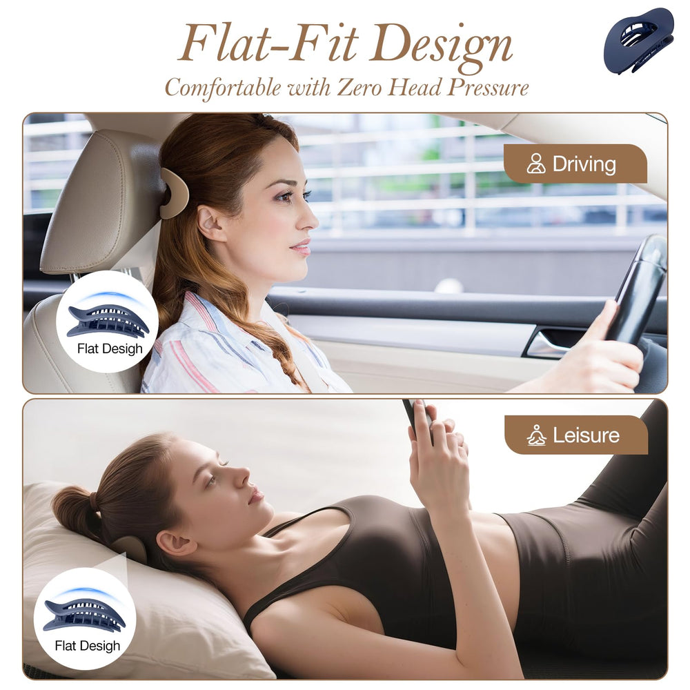 Tengantongda clip securing a half-up hairstyle for comfortable all-day wear