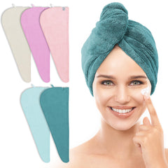 TENSTARS front view of five towel wraps showing colors and compact packaging benefit quick selection
