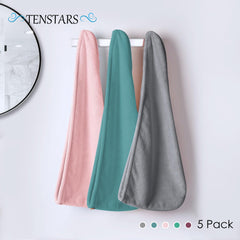 TENSTARS demonstration of wrapping hair step-by-step showing simple one-handed use benefit