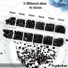 Tephrent close-up of black resin crystals showing texture and durable smooth finish for lasting shine