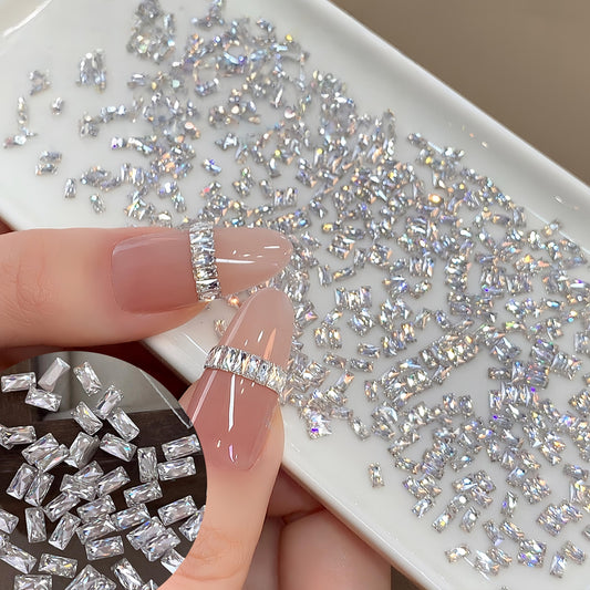 Tephrent front packaging showing 200 rectangular zircon rhinestones and kit benefit