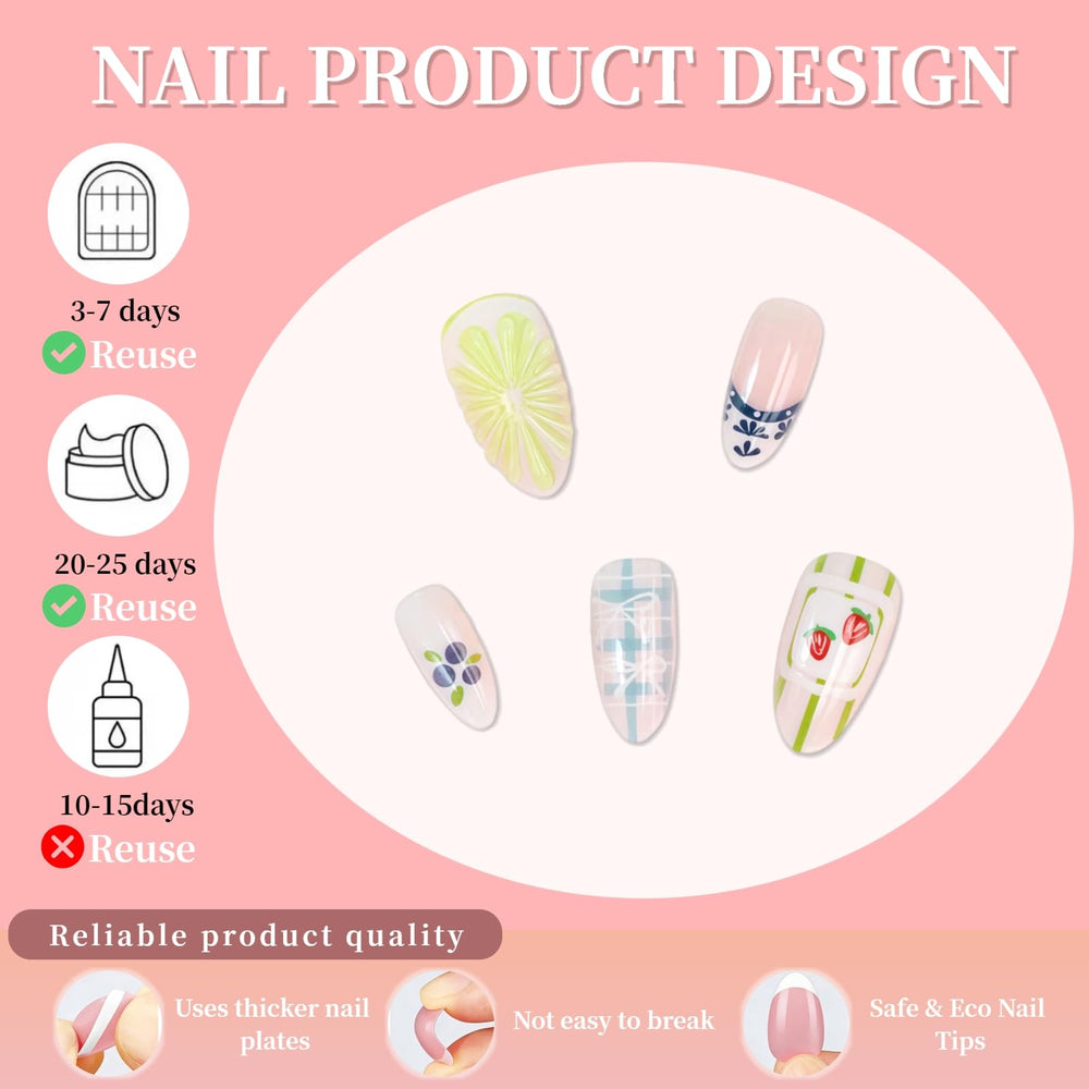 Tephrent layout of 30 nails in assorted sizes giving clear size selection benefit