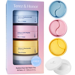 TEREZ & HONOR front packaging showing gift-ready eye patch set benefit convenience