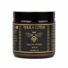 Terra Lotus front jar showing label and vanilla scent for clear product identity and trust