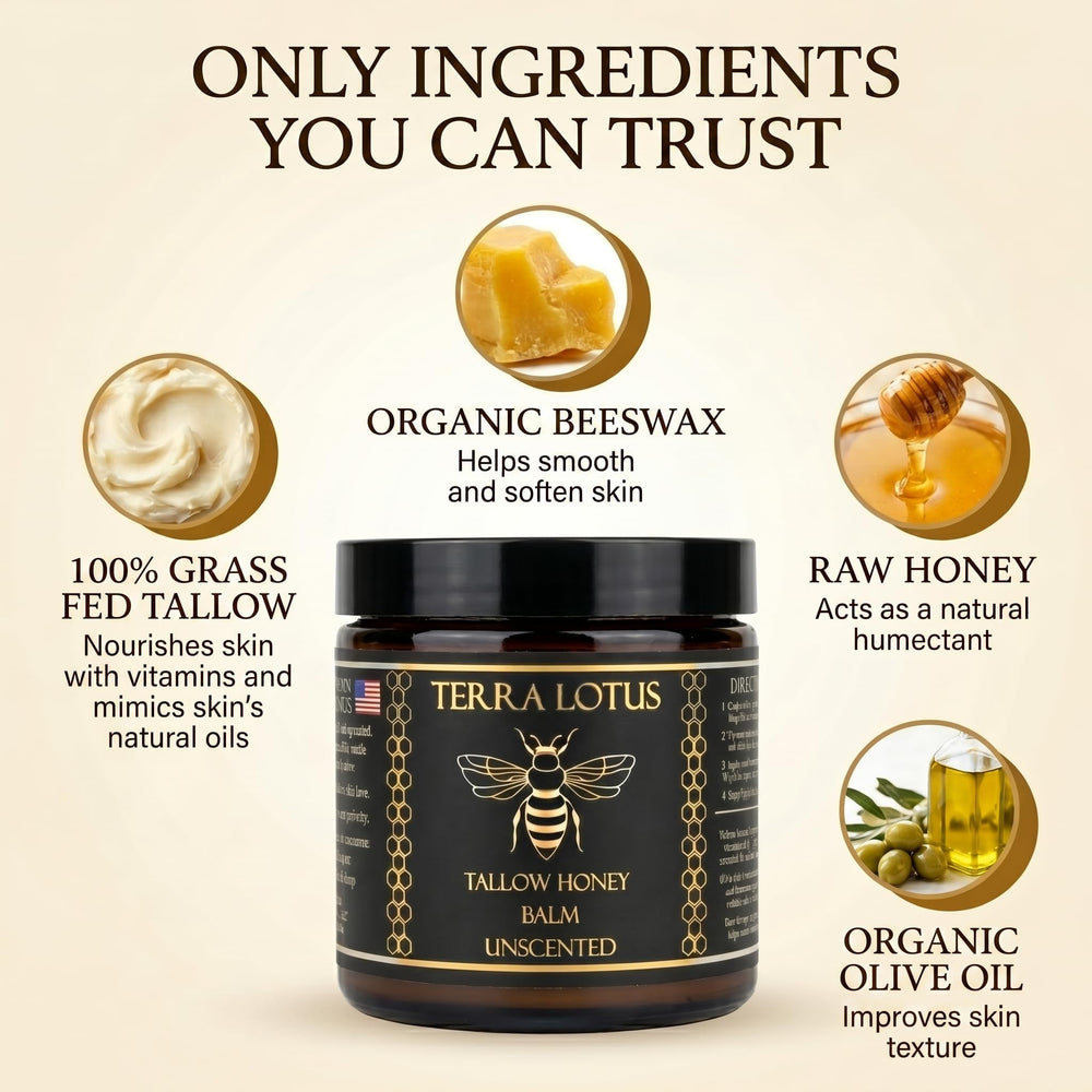 Terra Lotus open jar with spoon demonstrating easy scooping and controlled application