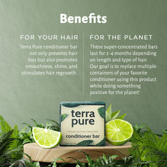 Terra Pure close-up of bar texture highlighting cocoa butter moisturizing benefit