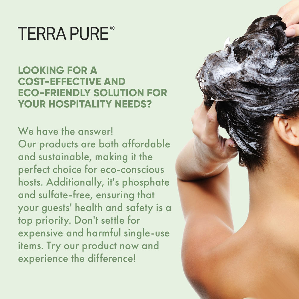 Foamy texture of Terra Pure shampoo demonstrating gentle effective cleansing