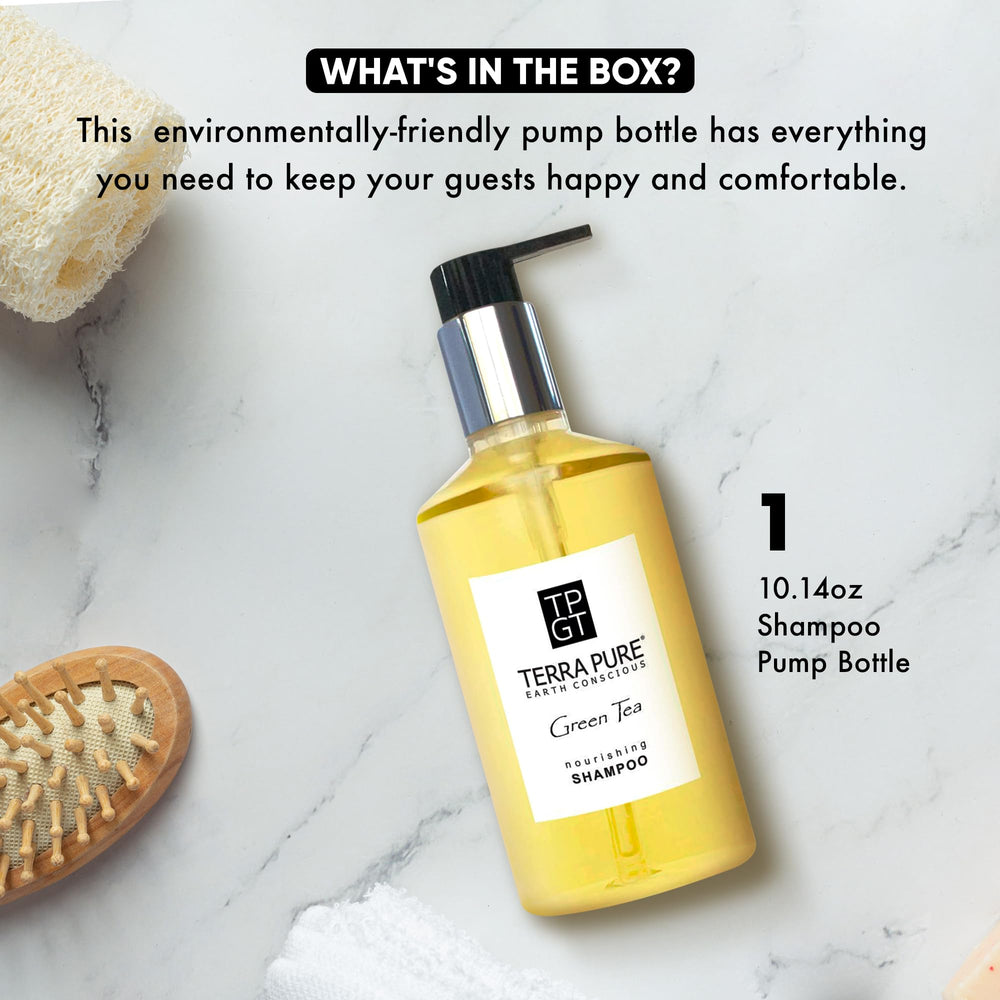 Terra Pure label closeup displays ingredients and green tea fragrance benefit