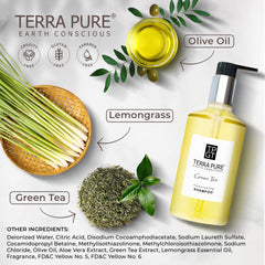 Terra Pure pump dispensing shampoo demonstrates easy-use convenience for guests