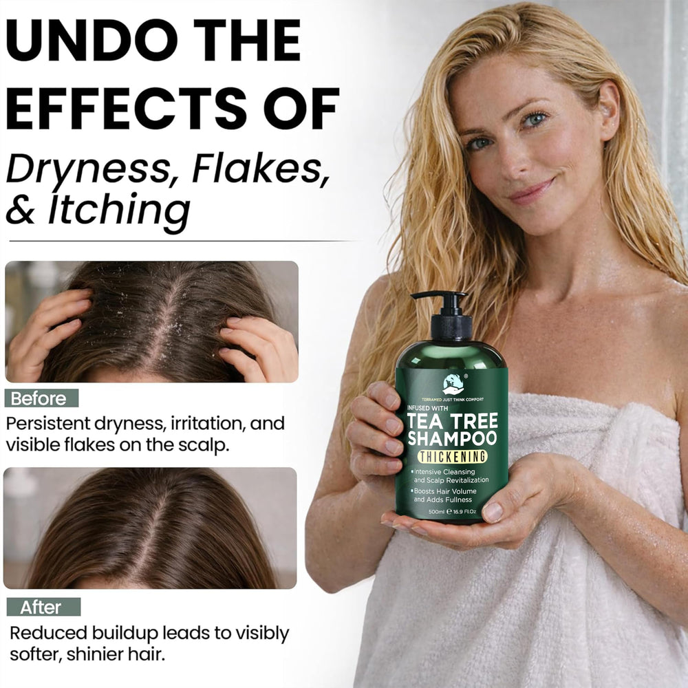 Terramed Just Think Comfort close-up of creamy conditioner texture nourishing strands