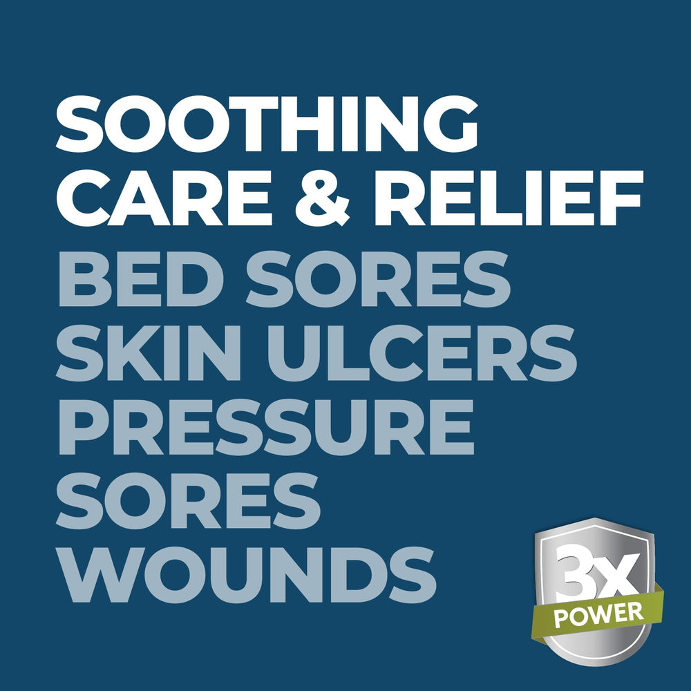 terrasil applying to heel sore demonstrating targeted protection and soothing