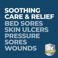 terrasil applying to heel sore demonstrating targeted protection and soothing