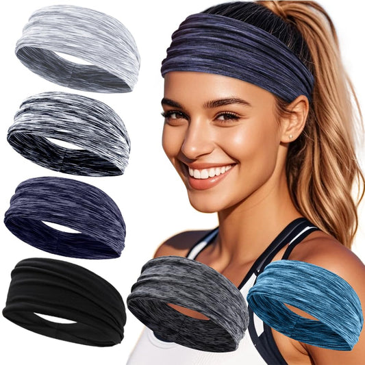 TERSE front view of six-pack headbands showing colors and fit benefit