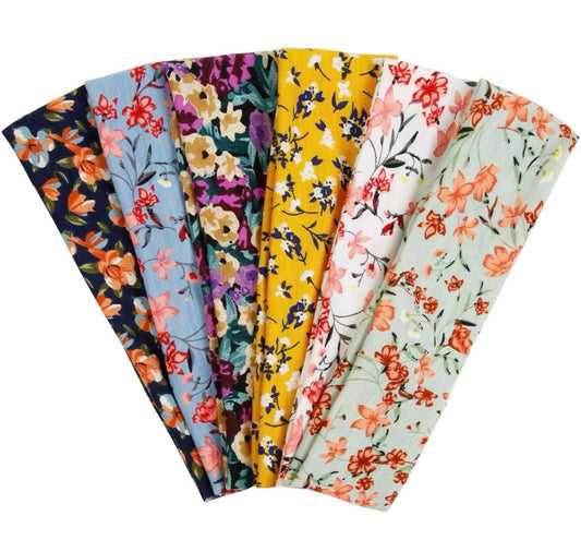 TERSE front view of seven-pack headbands showing variety and easy styling benefit