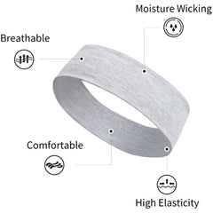 TERSE headband in workout setting showing non-slip hold during exercise