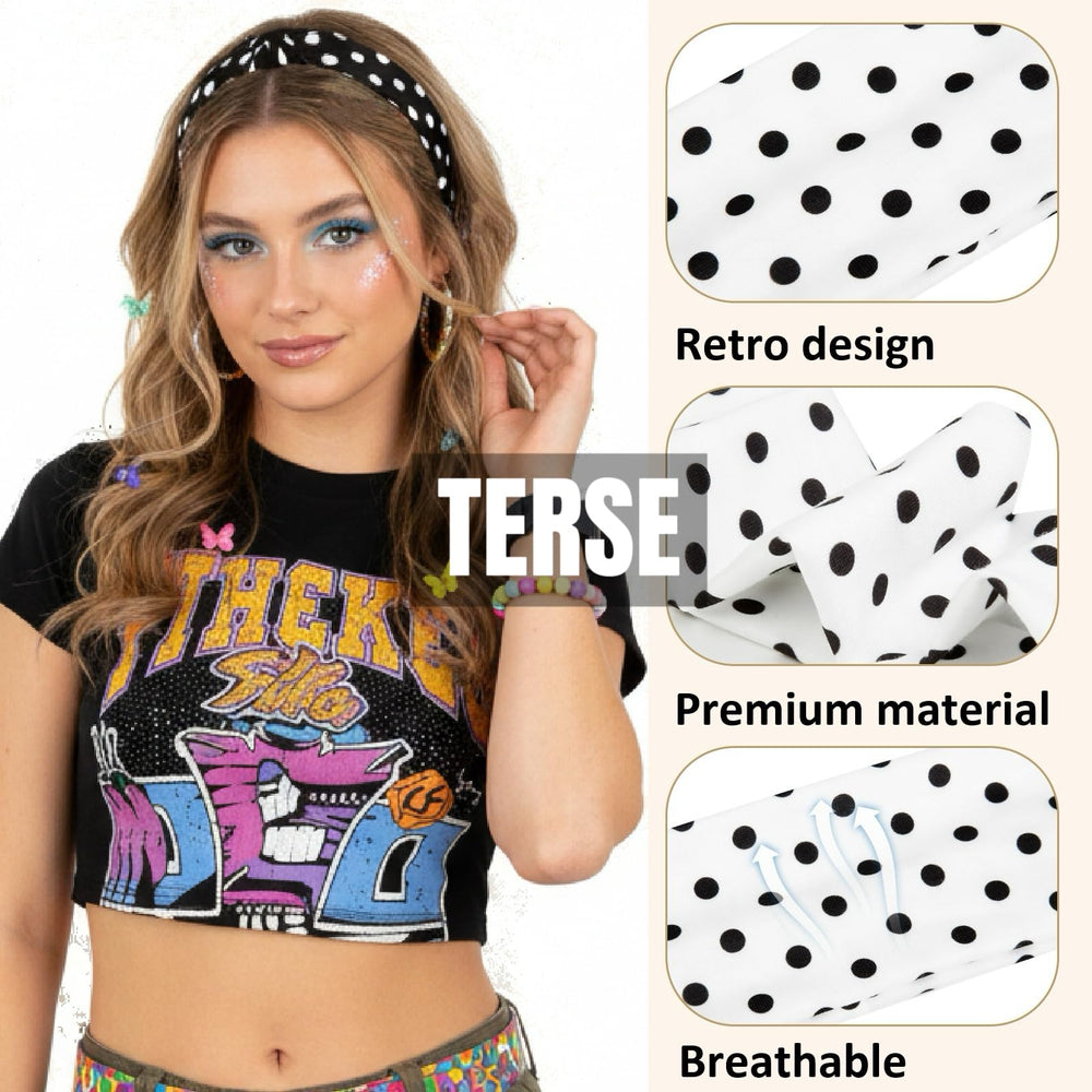 TERSE flat lay of six unique polka dot designs offering styling variety