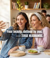 TERSE hand holding headband showing size and easy portable convenience