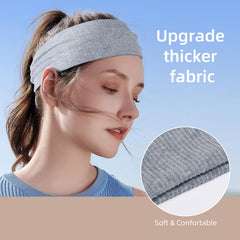TERSE headband beside ruler showing dimensions and true-to-size guidance