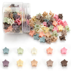 Tetizo front packaging showing 100 colorful mini star hair clips, organized and ready