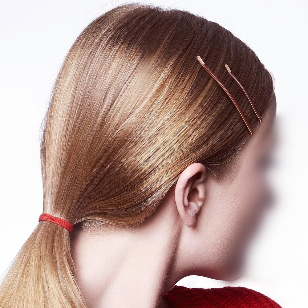 Textention bobby pins decorated with pearls showing DIY customization and style versatility