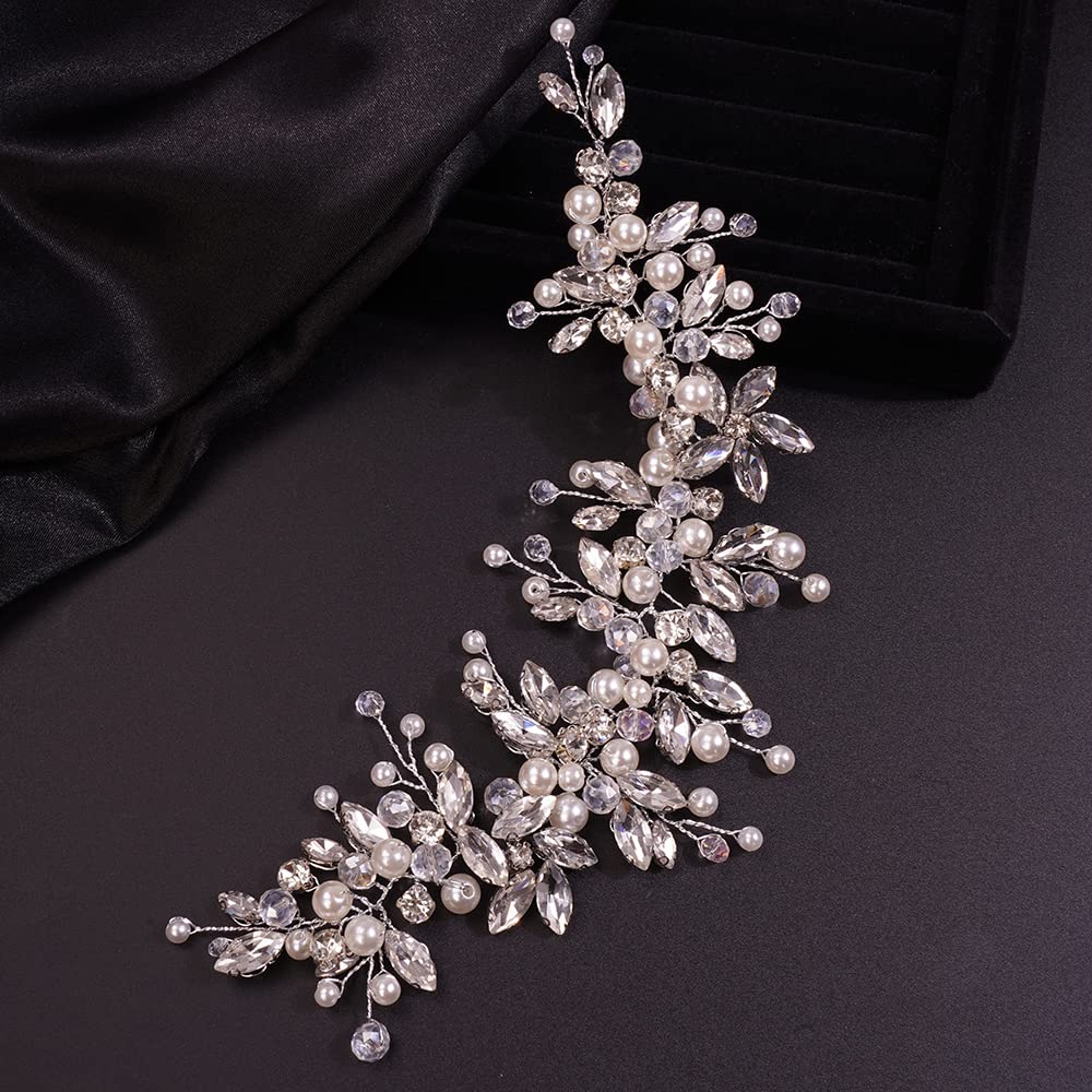 Teyglen headband worn by bride showing elegant sparkle and styling benefit