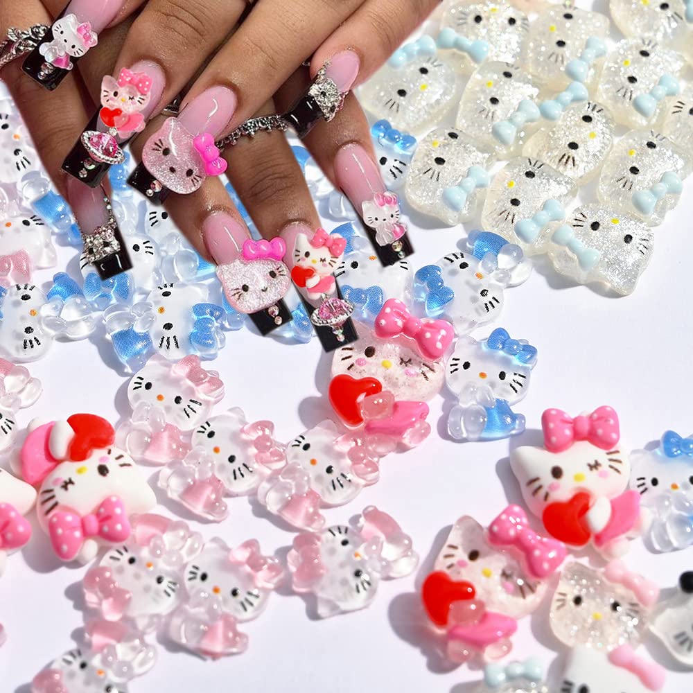 Tezocr front packaging showing all 40 cute nail charms and variety benefits