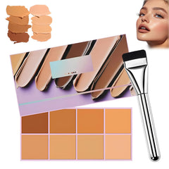 TFSUDI palette front open showing eight shades and applicator, easy color correction