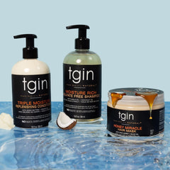 tgin conditioner application detangling in shower showing improved slip