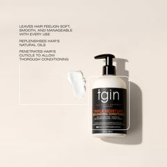 tgin creamy conditioner texture close-up showing rich hydration without heaviness