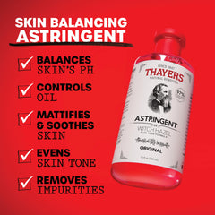 THAYERS label close-up highlighting ingredients and formulation advantages