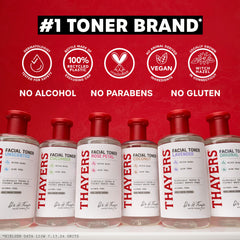 Thayers bottle on bathroom vanity in lifestyle scene, shows daily routine benefit