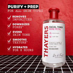 THAYERS rose petals and witch hazel extract emphasizing natural ingredients