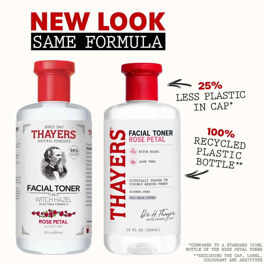 Thayers rose toner displayed on shelf for a calming bathroom aesthetic