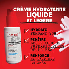 THAYERS pump and cap detail highlighting easy-dispense design and control